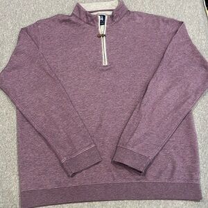 Johnnie-O Sully 1/4 zip pullover sweater, XL, color is Potion.